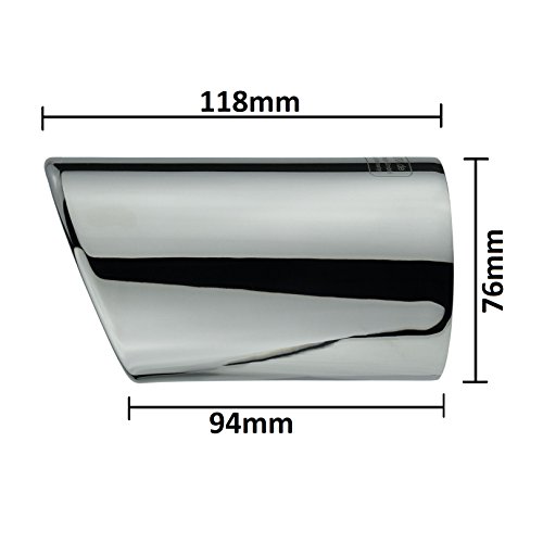 L&P A292 1 uitlaatklep eindpijp chroom rvs spiegel gepolijst compatibel met A1 8X A3 8P 8V Golf 6 VI 7 VII Polo 6R… - Afbeelding 6