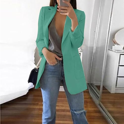 ZEFOTIM Womens Business Professional Outfits Lightweight Trendy Oversized Floral/Striped Blazer Long Office Fall Jacket2