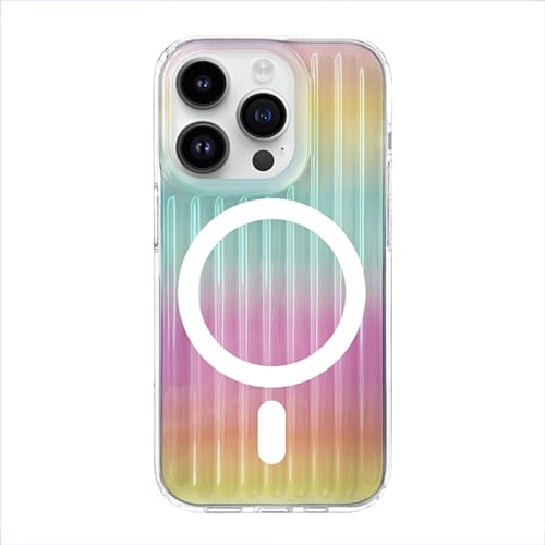 Étui iPhone 15 14 13 Pro Max laser magnétique silicone souple charge