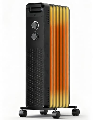 ZAFRO Oil Filled Radiator, 1500W Portable Electric Oil Heater with