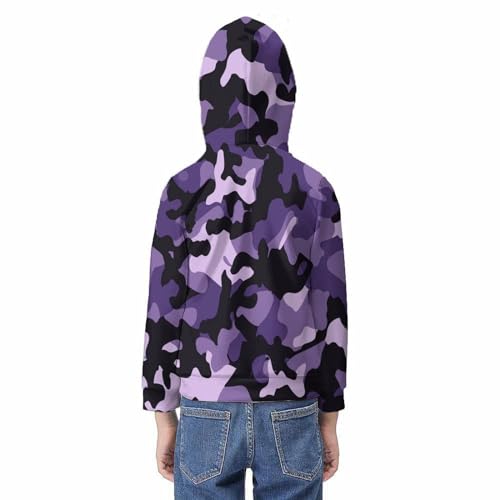 Camouflage à capuche enfants imprimé résistant aux lavages pour junior