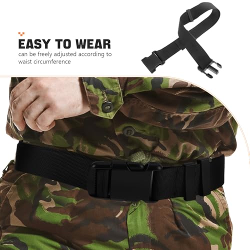 FRCOLOR Adjustable Elastic Stretch Belt for Men and Women Non-metal Buckle Web Belt for Outdoor Activities Travel and Hiking Durable Nylon Versatile Fit for All3