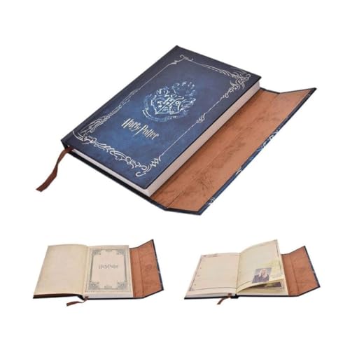 Image of Gifts - The Key House Figure, Harry Potter Hard Cover Journal Diary Notebook | Rustic Blue Look | Wizard Kid Memorabilia | Potter Heads | Magnetic | 115x168x20 mm, 192 Pages
