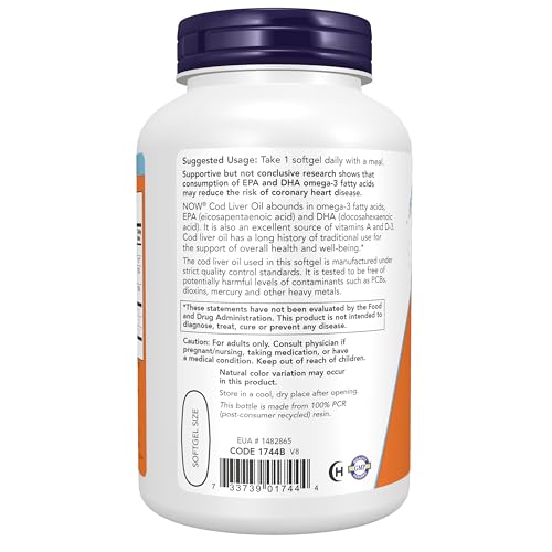 NOW Supplements Cod Liver Oil Softgels