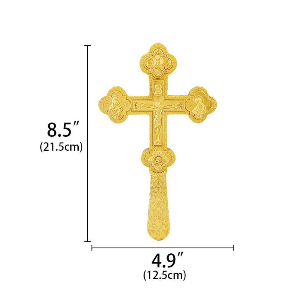 Ciondolo con croce ortodossa | Eleganti collane in oro, argento e legno