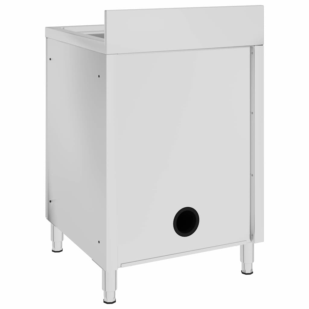 Mobile sottolavello in acciaio inox, 60 x 60 x 96 cm, per