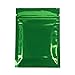 100x Premium Double-Sided Foil Mylar Flat Ziplock Bag 7.5x10cm (3x4") (Green)