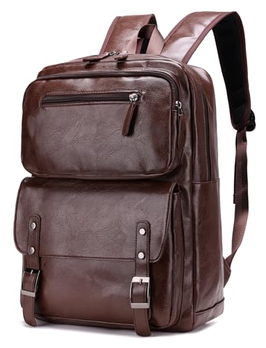 ORILOOSEN PU Casual Leather Backpack