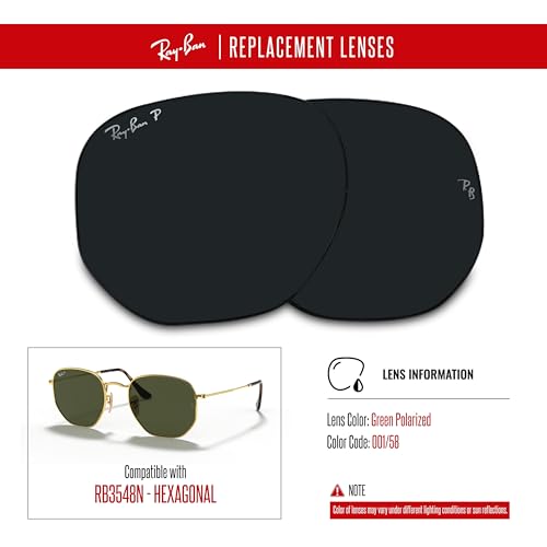 Ray-Ban Original HEXAGONAL RB3548N Replacement Lenses+BUNDLE with ACCESSORY EYEWEAR KIT3