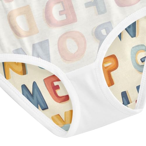 【K-girls】 ZZKKO Cute Colorful Letters Girls Underwear Toddler Panties