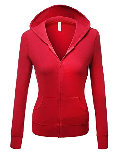 makeitmint Women's Basic Light Weight Zip Up Hoodie Jacket [S-3XL]