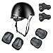 Wayin Casco Bici Protezioni Set per Bambini Regolabile Gomitiere Polso Ginocchiere per Skateboard Pattini in Linea Bicicletta Protezione Bambina (Nero Casco)