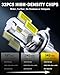 AUXITO H4 Light Bulb, 50000LM 900% Super Brighter, Real 1:1 Size, 9003/HB2 LED Fog Light for Night Driving, 6500K Cool White, 50000Hrs Long Service Life, Plug and Play, Pack of 2