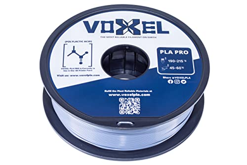 VOXELPLA 1.75mm Grey PLA Plus Filament (1kg) for 3D Printer, 3D Printing, FDM, Compatible with Creality Printer and All 3D Printer Filament