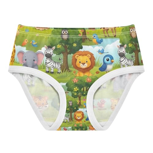 Toddler Briefs, Cute Cartoon Animals Giraffe Cotton Girls Underwear, 2–8 Years