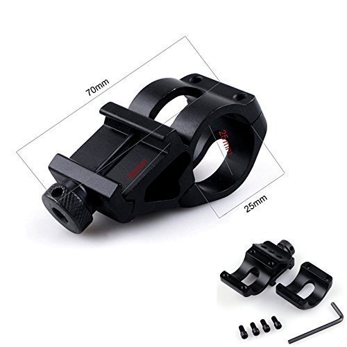 BESTSUN 1" 25mm Ring Offset Side 45 Degree Picatinny Rail Mount for