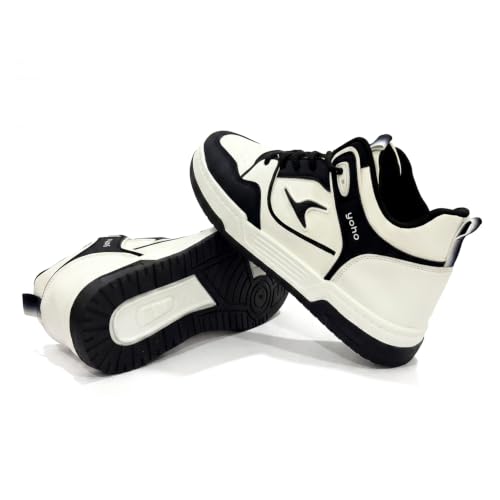 Image of YOHO Men's Sneakers Flo Mid Top | Stylish & Comfortable | Lace Up Casual Shoes for Man /Gents