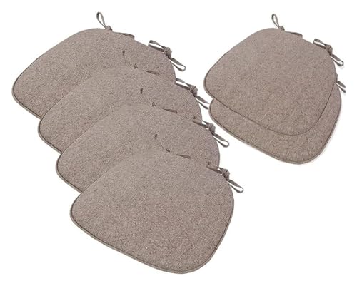 Coussins de siège avec sangles en U format 41x43cm lot de 6 pièces couleur café