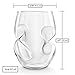 Final Touch Conundrum Red Wine Glasses - Set of 4 Stemless Handcrafted Glasses - 16 Ounce - Curves for Comfortable Holding - Dishwasher Safe (GG5009)