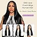 Beauty Queen 16A Straight Lace Front Wigs Human Hair Pre Plucked 13x4 Transparent HD Lace Frontal Straight Wigs Human Hair 220 Density Remy Thick Glueless Wigs for Women Natural Black 18 Inch