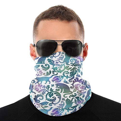 Preisvergleich Produktbild EU Katzen Garten nahtlose Gesichtsmaske Bandanas Kopftuch Kopfband Halstuch Multifunktional Magic Schal Balaclava für Outdoor Sport Staub Sonne Wind Weiß