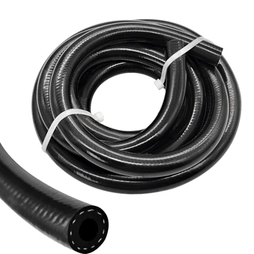 JoyTube 3/8 Inch(10mm) ID Fuel Line Hose Push Lock NBR Rubber Hose Line 300PSI for Automotive Engines Systems (20FT)