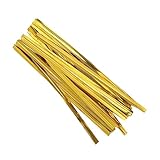 CLISPEED 800 pièces Attaches Métalliques Dorées Liens Solides pour Sachets Bonbons Bisc...