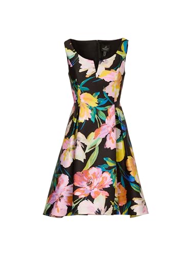 Image of Adrianna Papell Printed Mikado Short Dress