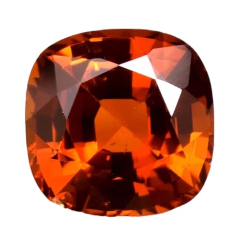 Grenat hessonite naturel coussin 10mm pour fabrication de bijoux bague collier DIY