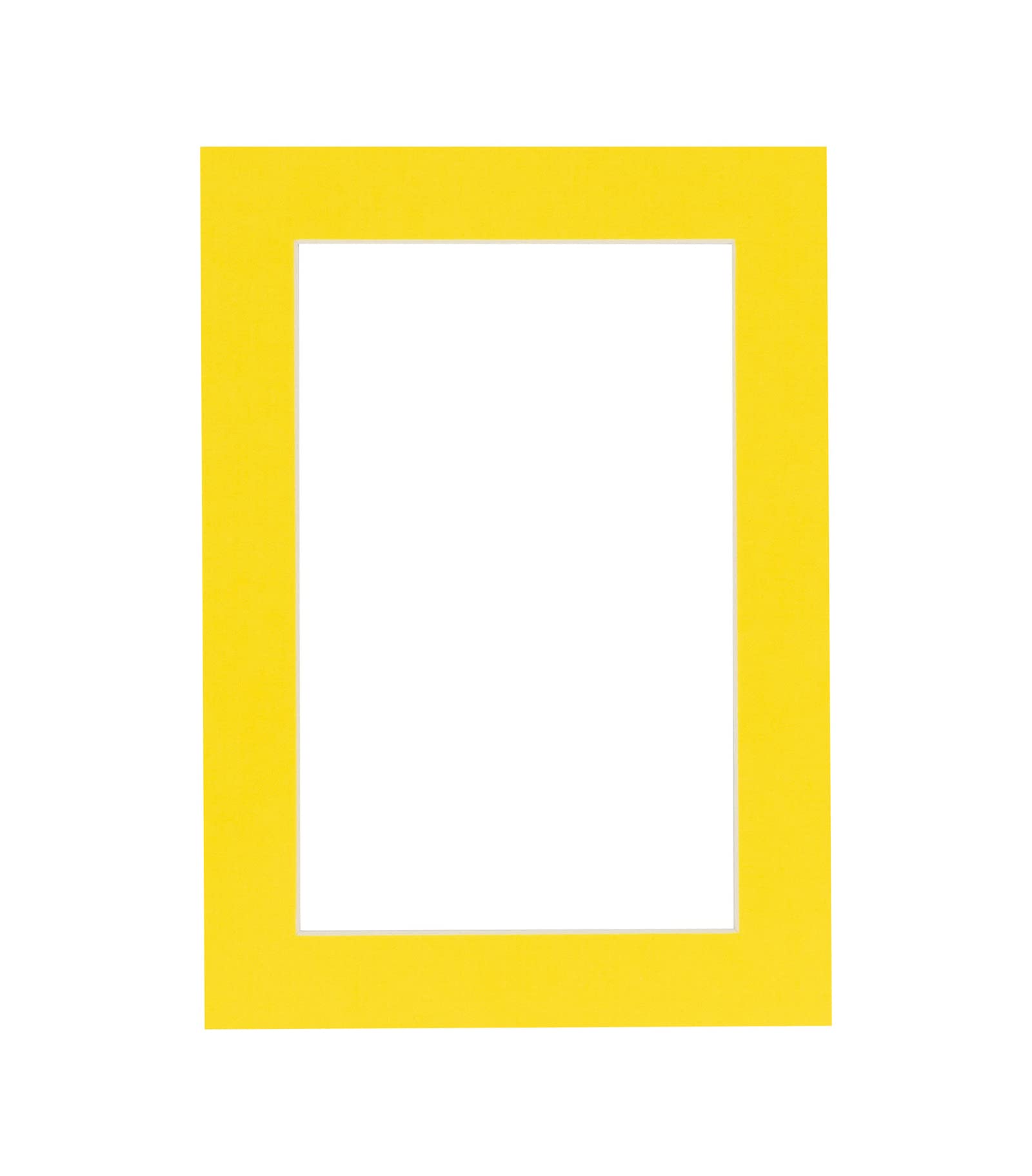 CountryArtHouse Vibrant Yellow Acid Free 11x17 Picture Frame Mats with White Core Bevel Cut for 8.5x11 Pictures - Fits 11x17 Frame - One Mat
