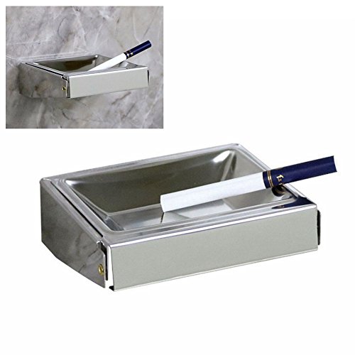 Free Punching Fashion Stainless Steel Ashtray Creative Personality Wall-Mounted Ashtray for Home Office Toilet Bathroom Eliminate Smoke