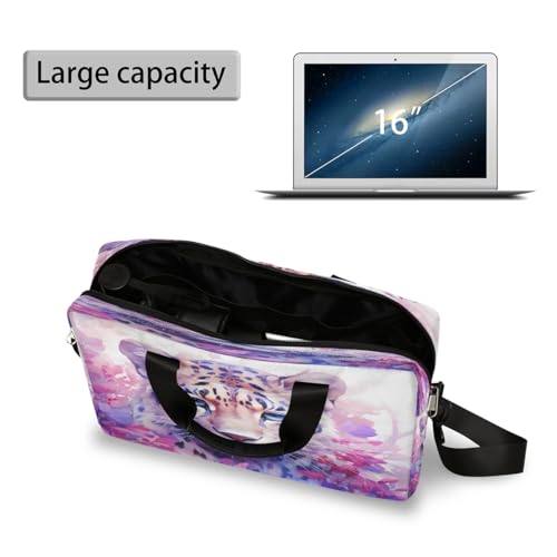 Maletín para laptop 15.6-16 pulg morado floral resistente agua miniatura 5