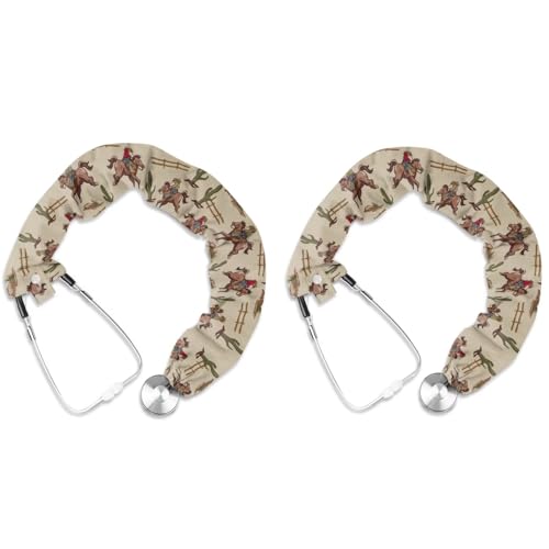 Uorisanigo Stethoscope Cover Sleeve Stethoscope Accessories Western Cowboy Nurse 2 Pcs Stretchy Stethoscope Cover Scrunchie Stethoscope Protective Cover Doctor Gifts for Male