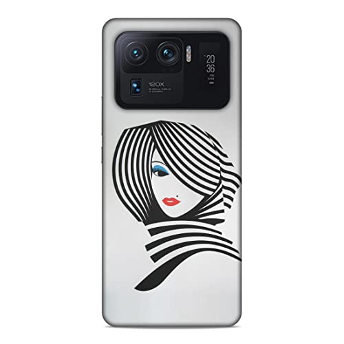 Image of Printed Mobile Back Hard Case Cover for Xiaomi Redmi 11 Ultra | Girl, Cute Girl, Eye Lashes, Scarf, Lipstick-2197
