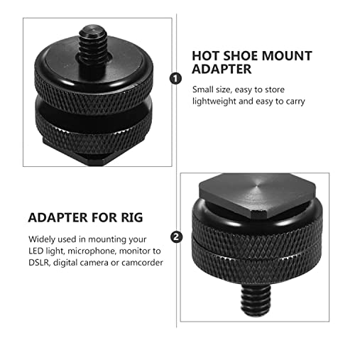 Camera Shoe Po 1/4" Flash Hot Shoe Screw Adapter Tripod Mount Phone Clip Holder for DSLR Camera (Pack of 3) 7