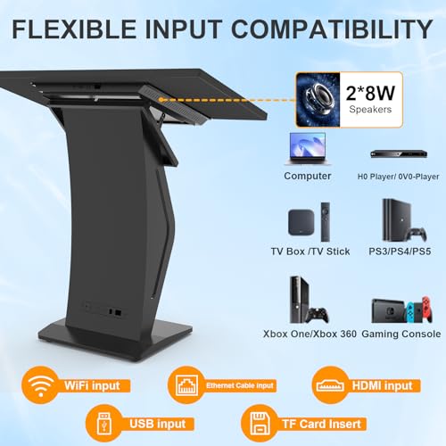 Image of 32 inches Touch Screen Kiosk, Android System, Install APP, Browser, Digital Signage Kiosk, K-Style Stand Digital Signage Display, Interactive Display Mall Navigation /Advertising /Retail Store