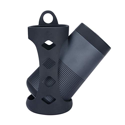 Coque Souple Bose-SoundLink Revolve, Sac de Transport Étui en Silicone pour Bose-SoundLink Revolve Revolve Bluetooth Haut-Parleur (Noir)
