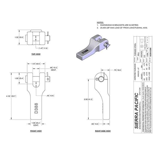 RIGID HITCH INCORPORATED Weld-on 3/8
