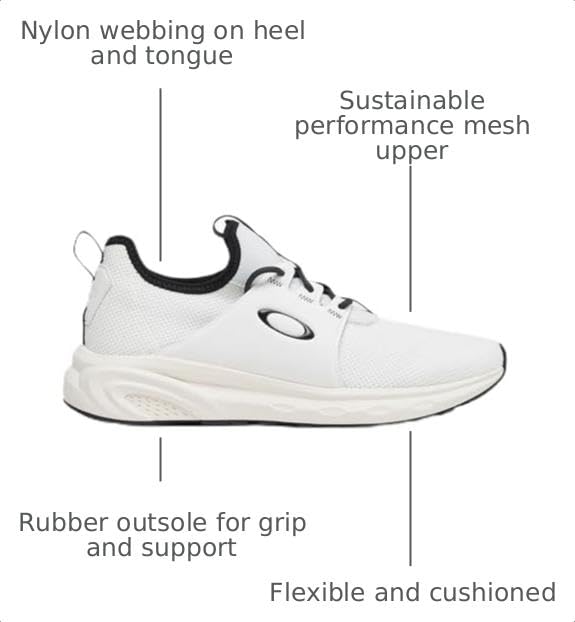 Oakley Men's Dry Sole Sneaker, White, 9 - image 3