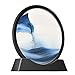 TKTM Liquid Motion Sandscape Round Moving Sand Art Sensory Toy Anxiety Fidget ADHD Relaxation Toy Home Office Desktop Decoration (Blue, 7-in)