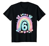 Sexto Cumpleaños arcoíris niña 6 años atuendo