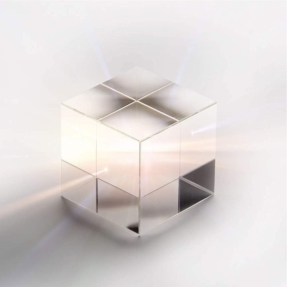 Optical Crystal Prism Triangular Prism Refractor Rainbow Maker Glass Light Prism for Science Teaching Spectrum Physics Photography Decoration 4PCS