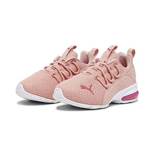 Image of PUMA Kids Boys Axelion Mesh Printed Fade Lace Up Sneakers Shoes Casual - Black, White