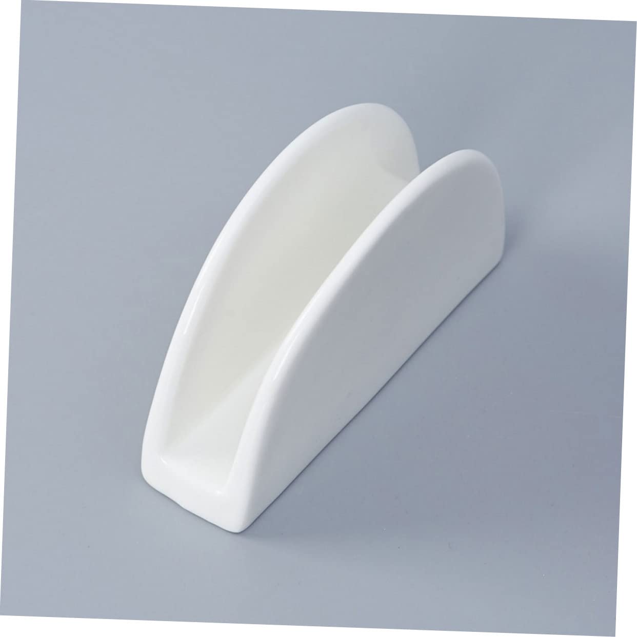 Portatovaglioli da Tavola 2 Pezzi in Ceramica Bianco