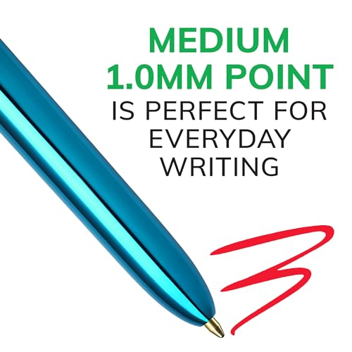 BIC 4 Color Shine Retractable Ballpoint Pen, 1.0 mm Medium Point, Long-Lasting Ink, 3-Count in Assorted Ink - image 3