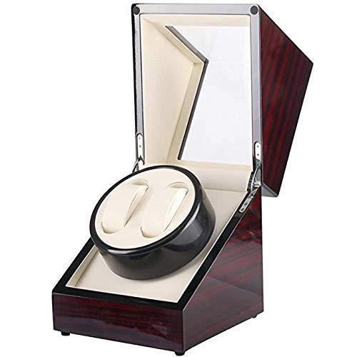 Cajas automáticas de almacenamiento de madera para 2 relojes de pulsera 4