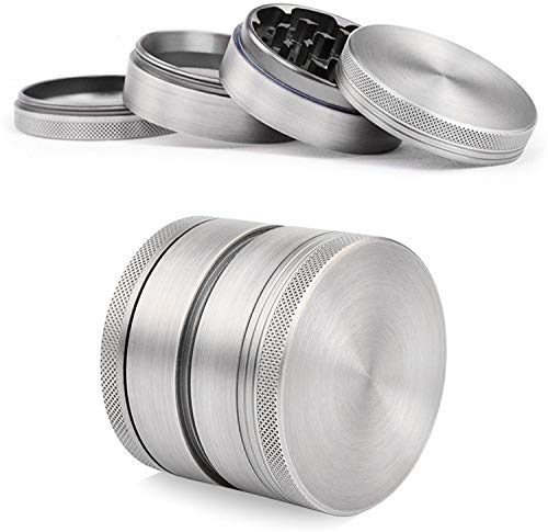 QTKJ 4-Stage Tabacco Spice Herb Grinder, Aluminium Alloy Material Made, 2 Inches Tall