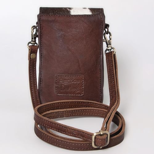 American Darling Cell Phone Holder Hand Tooled Hair-On Genuine Leather Women Bag Western Handbag Purse | Case4