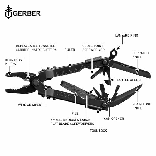 Image of Gerber Gear MP600 Multi-Plier Multitool - Made in USA - Blunt Nose, Black