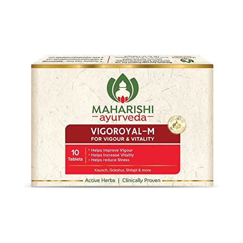 Shilajit Tablets | Maharishi Ayurveda Vigoroyal M – Infused with Shilajit Original | Natural Shilajeet 10 tablets